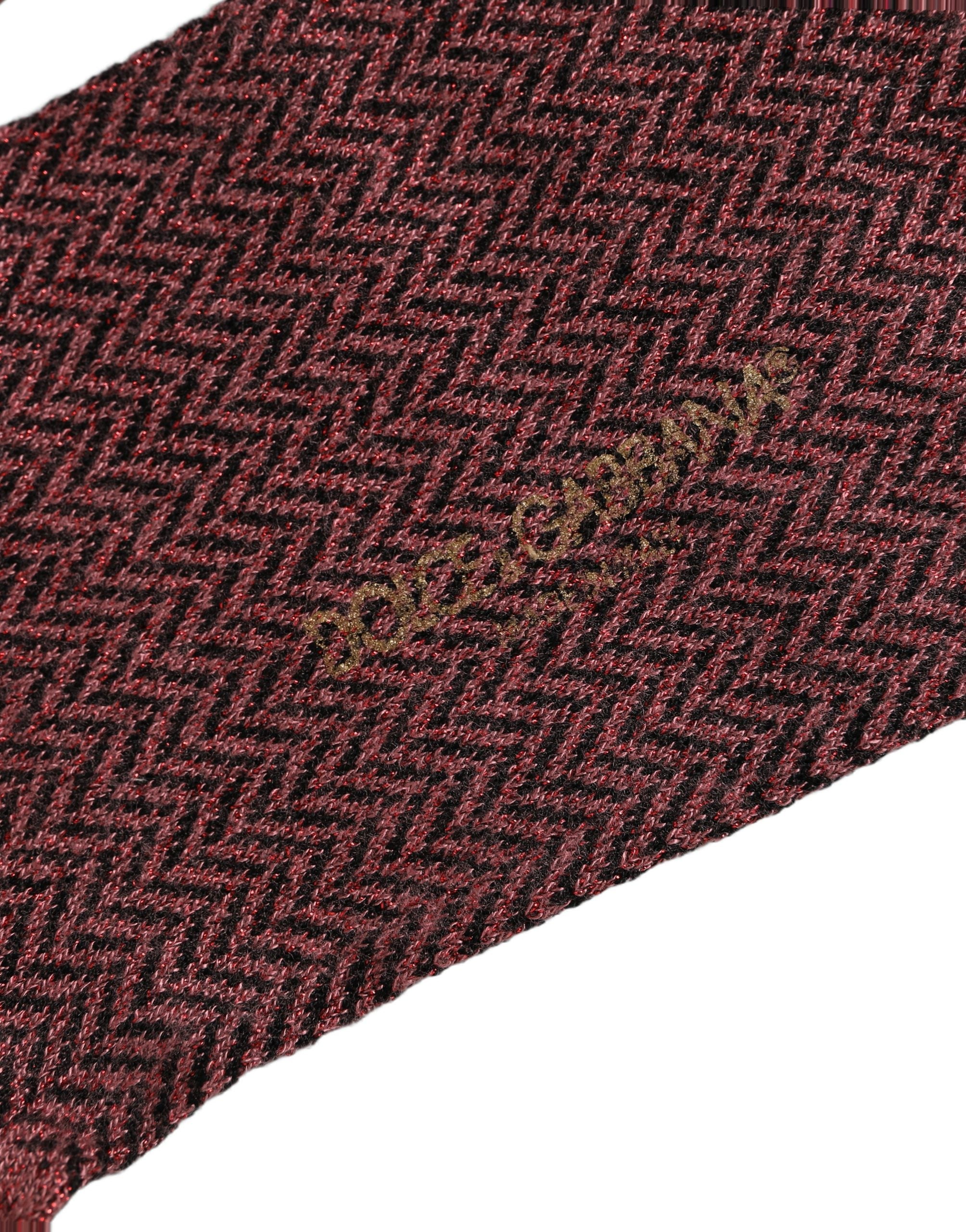 Burgundy Viscose Over The Calf Accessory Socks