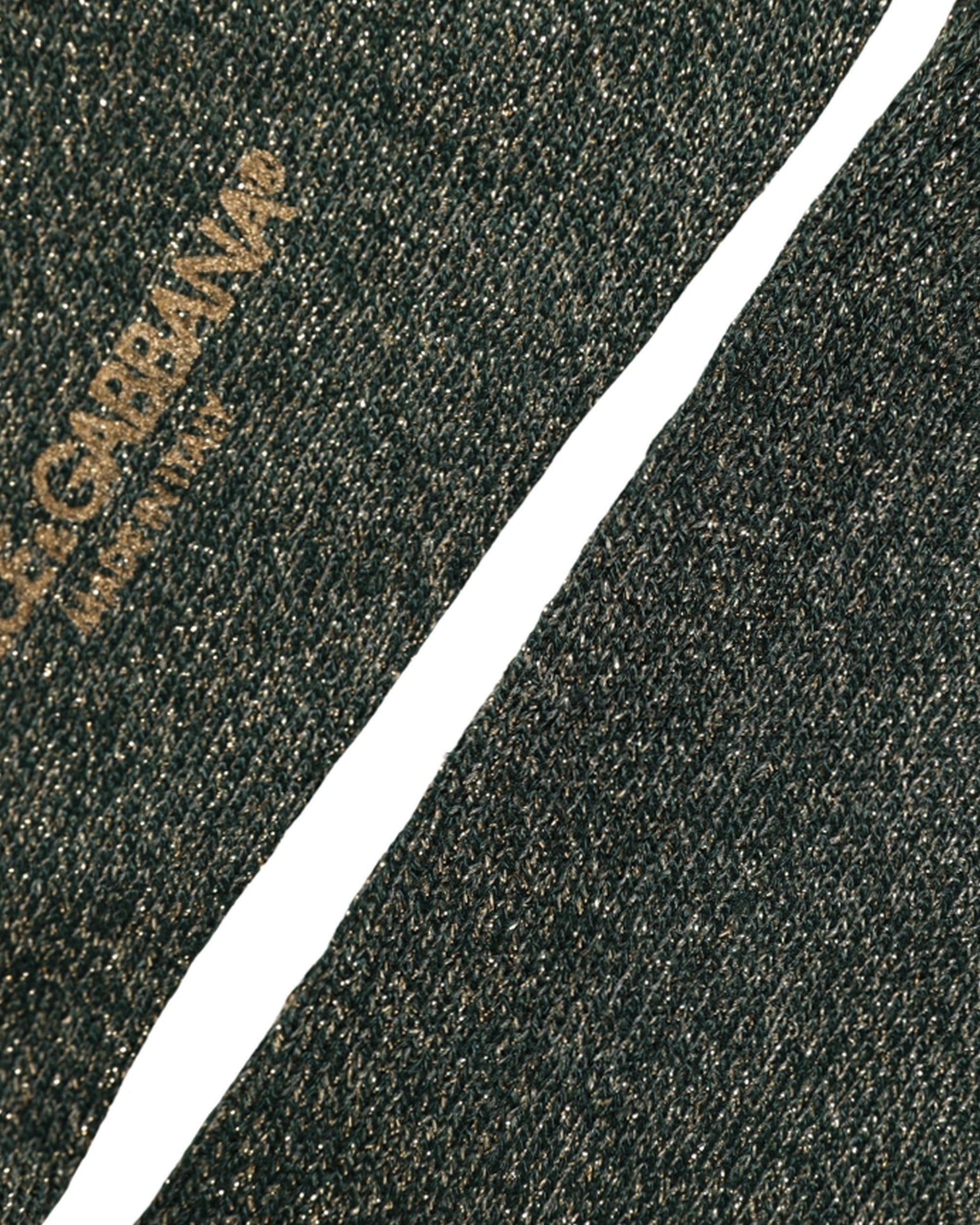 Dark Green Viscose Logo Mid Calf Accessory Socks