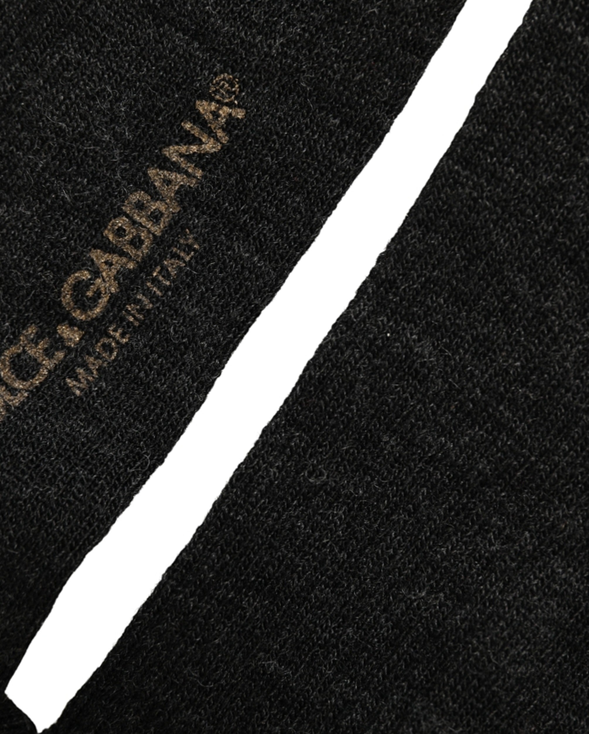 Black Wool DG Logo Mid Calf Accessory Socks