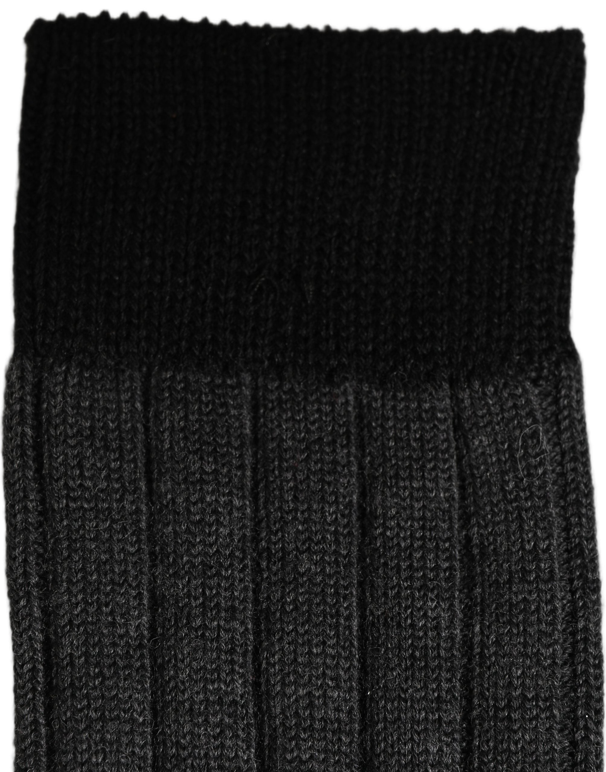 Dark Gray Wool Logo Calf Long Ribbed Accessory Socks