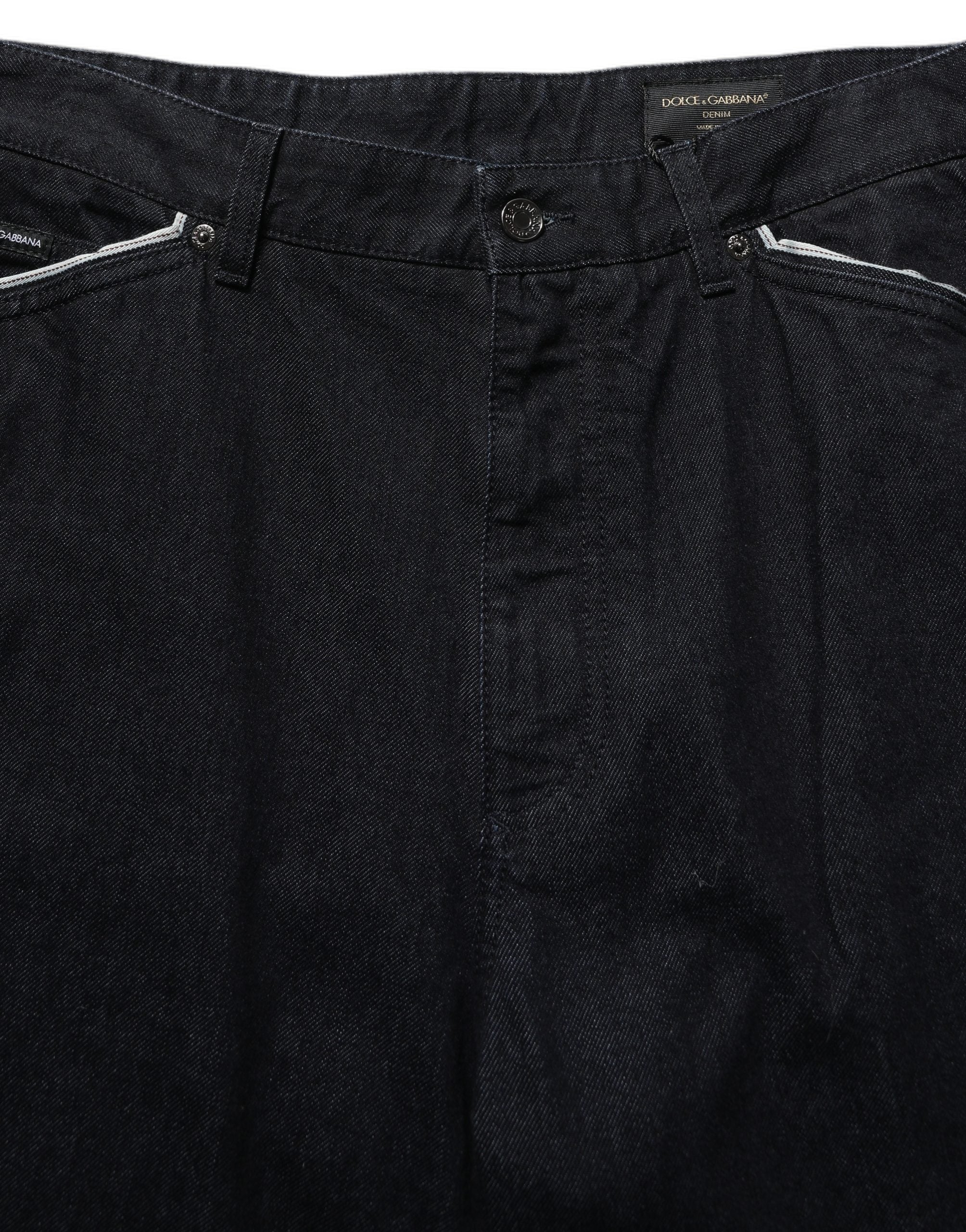 Black Cotton Stretch Straight Men Denim Jeans