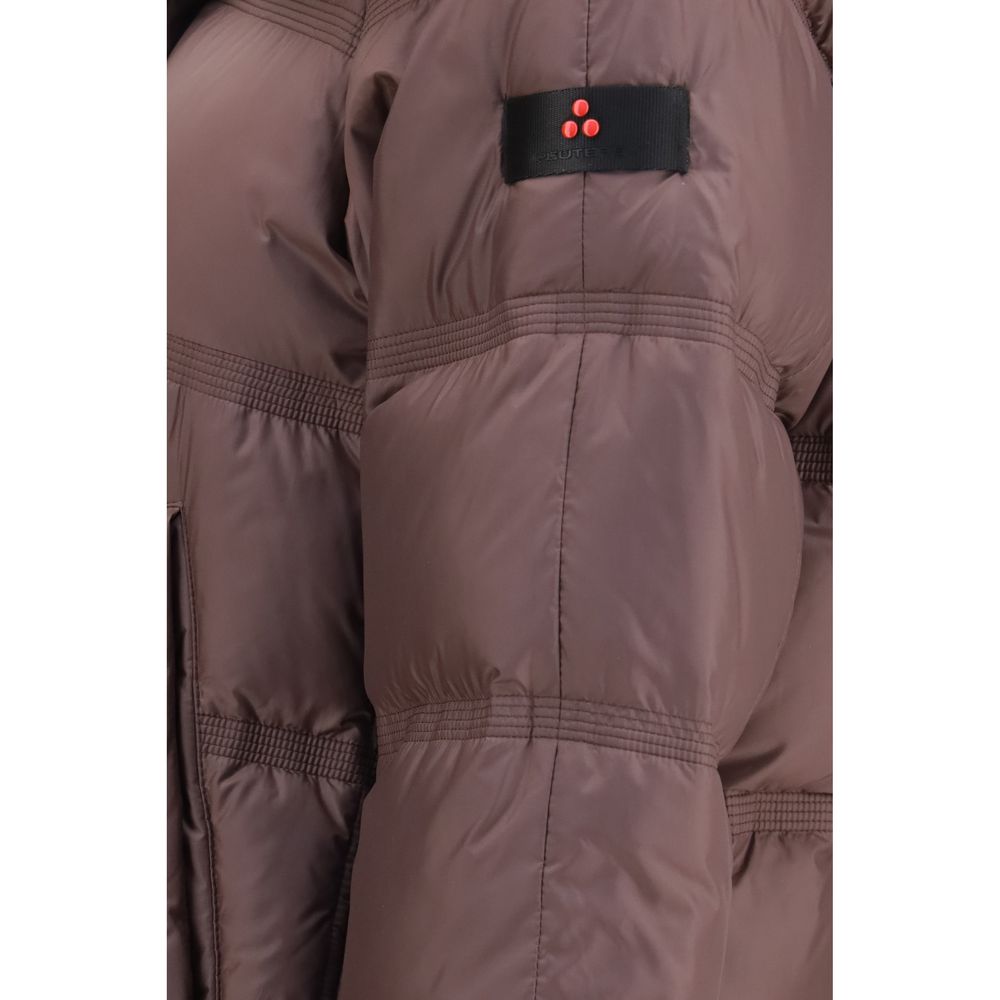 Bordeaux Polyester Full-Length Jacket