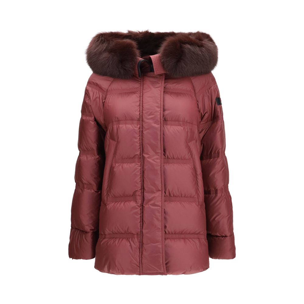 Purple Polyester Full-Length Jacket