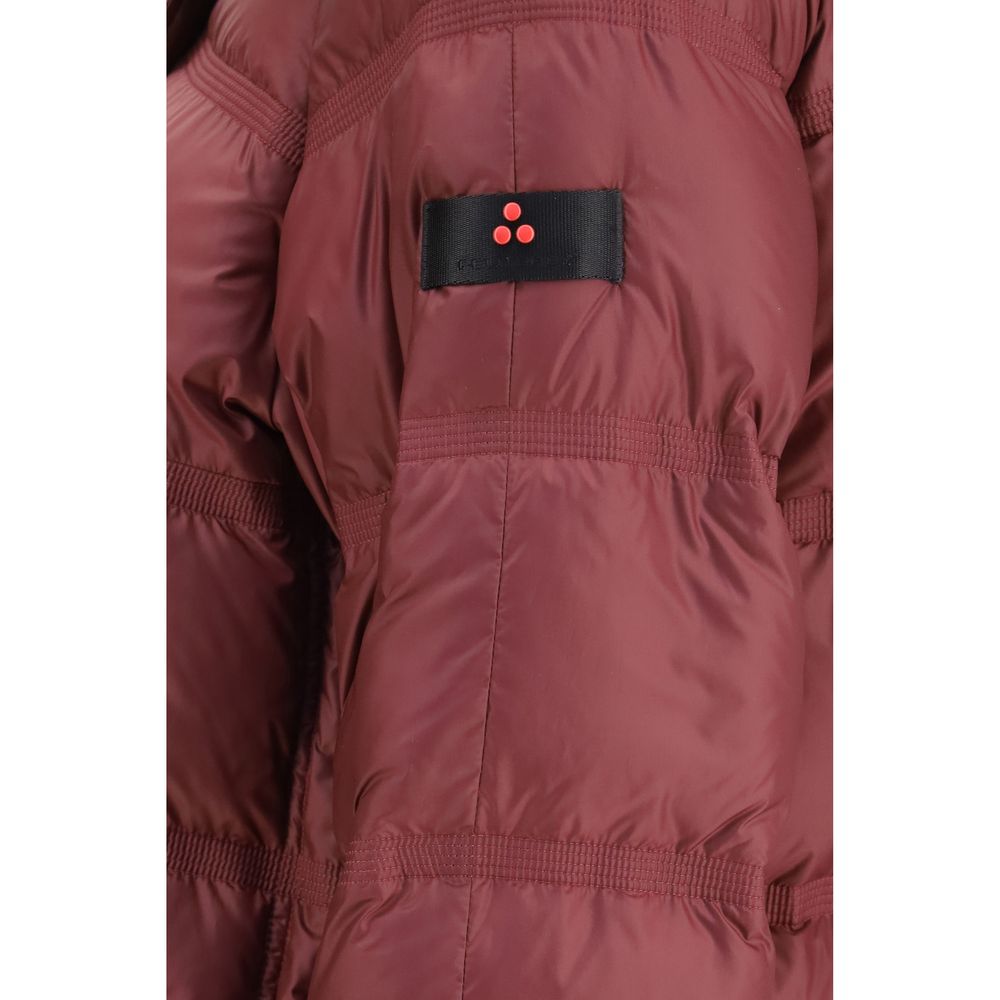 Purple Polyester Full-Length Jacket