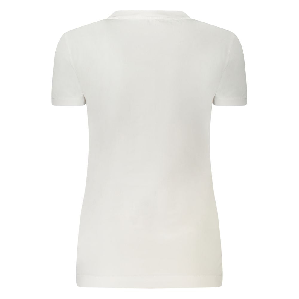 White Cotton Women's T-Shirt