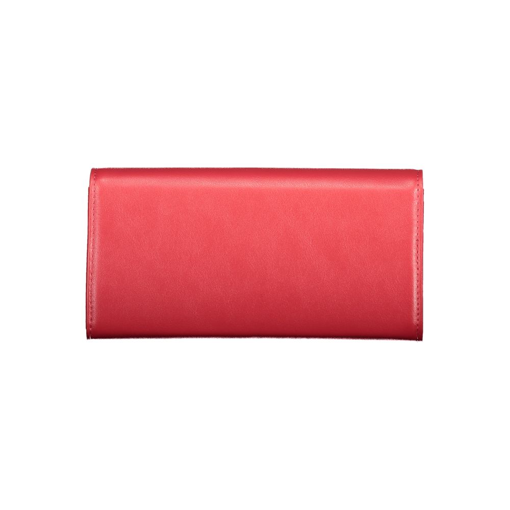 Red Polyurethane Women Wallet