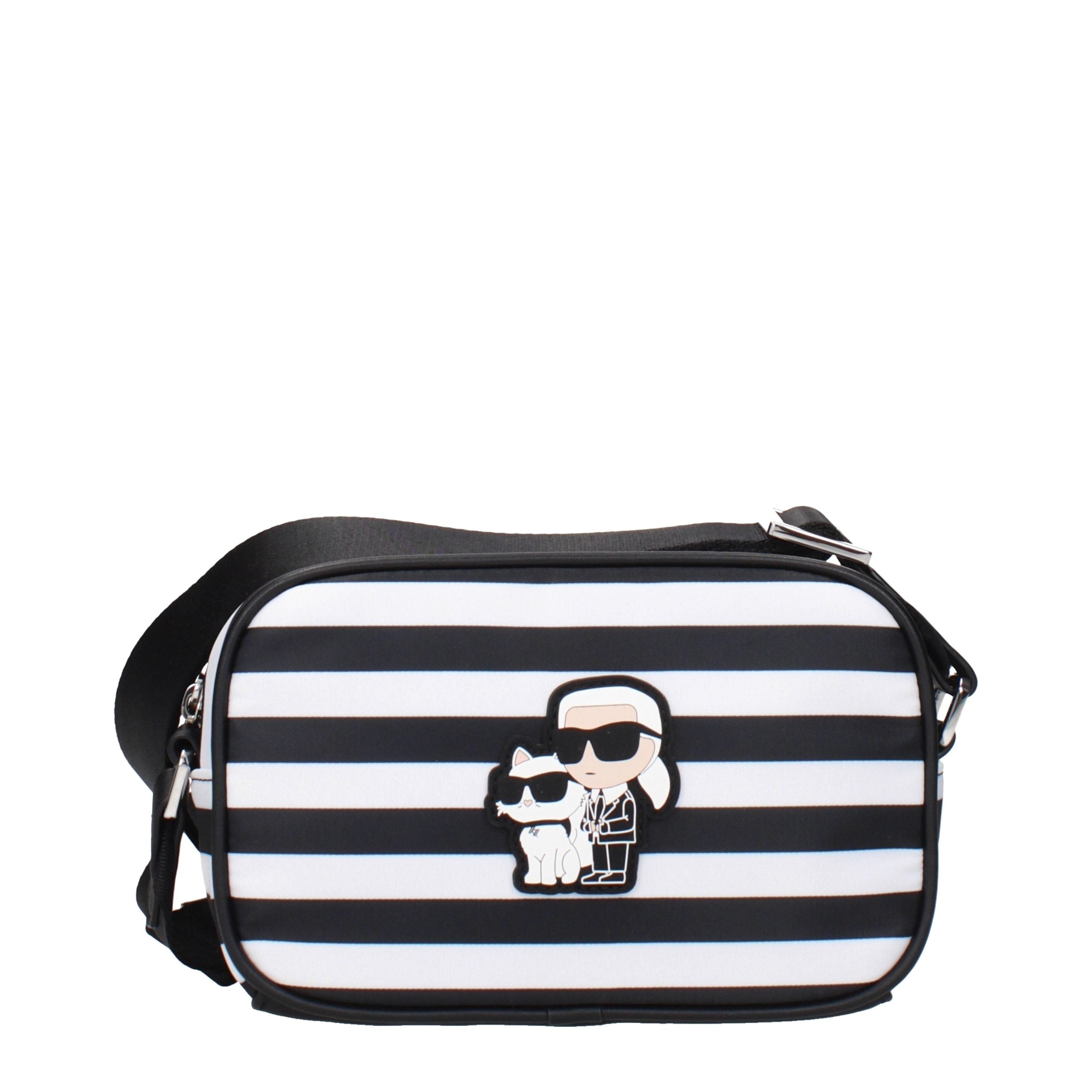 Black Fabric Crossbody Bag