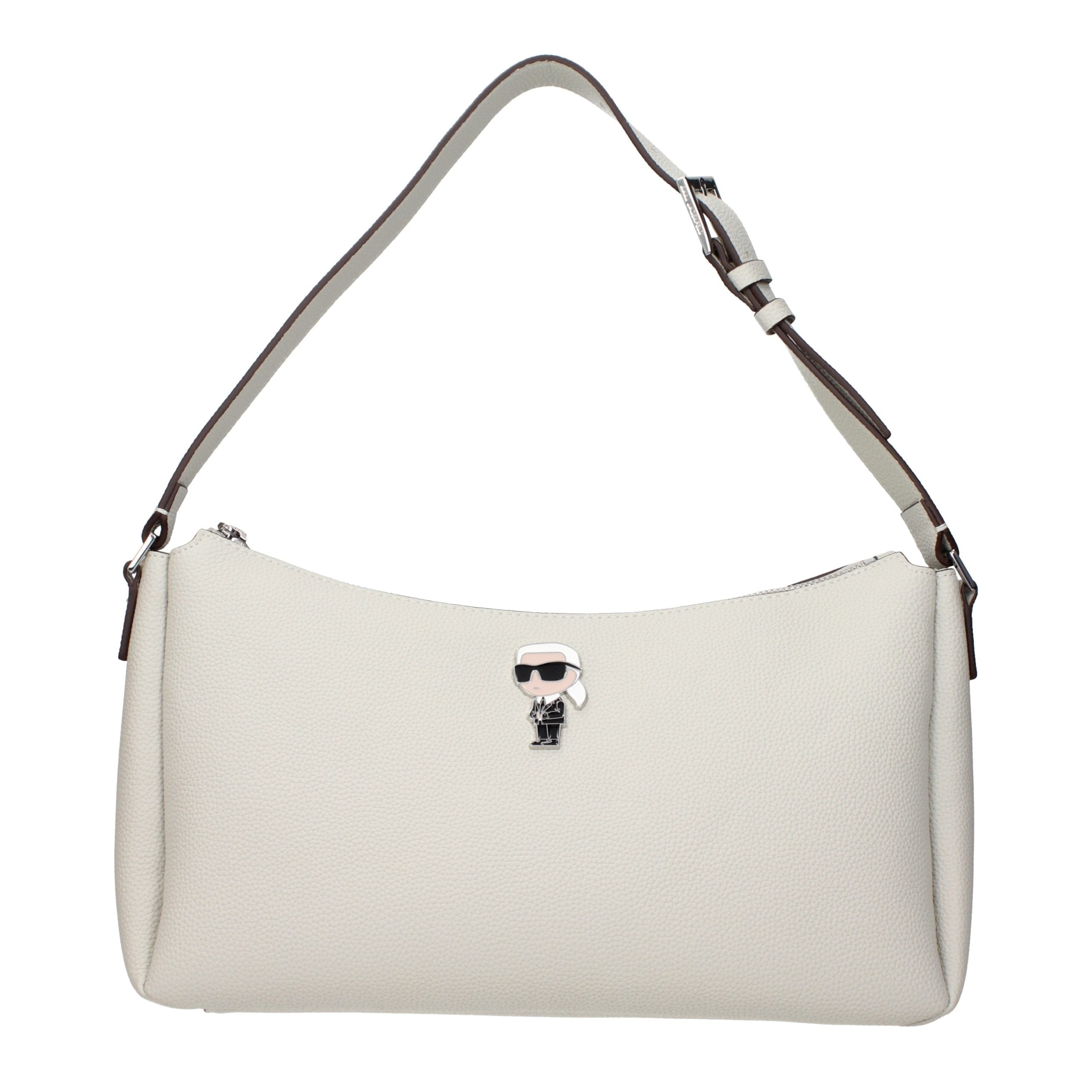 Gray Leather Shoulder Bag