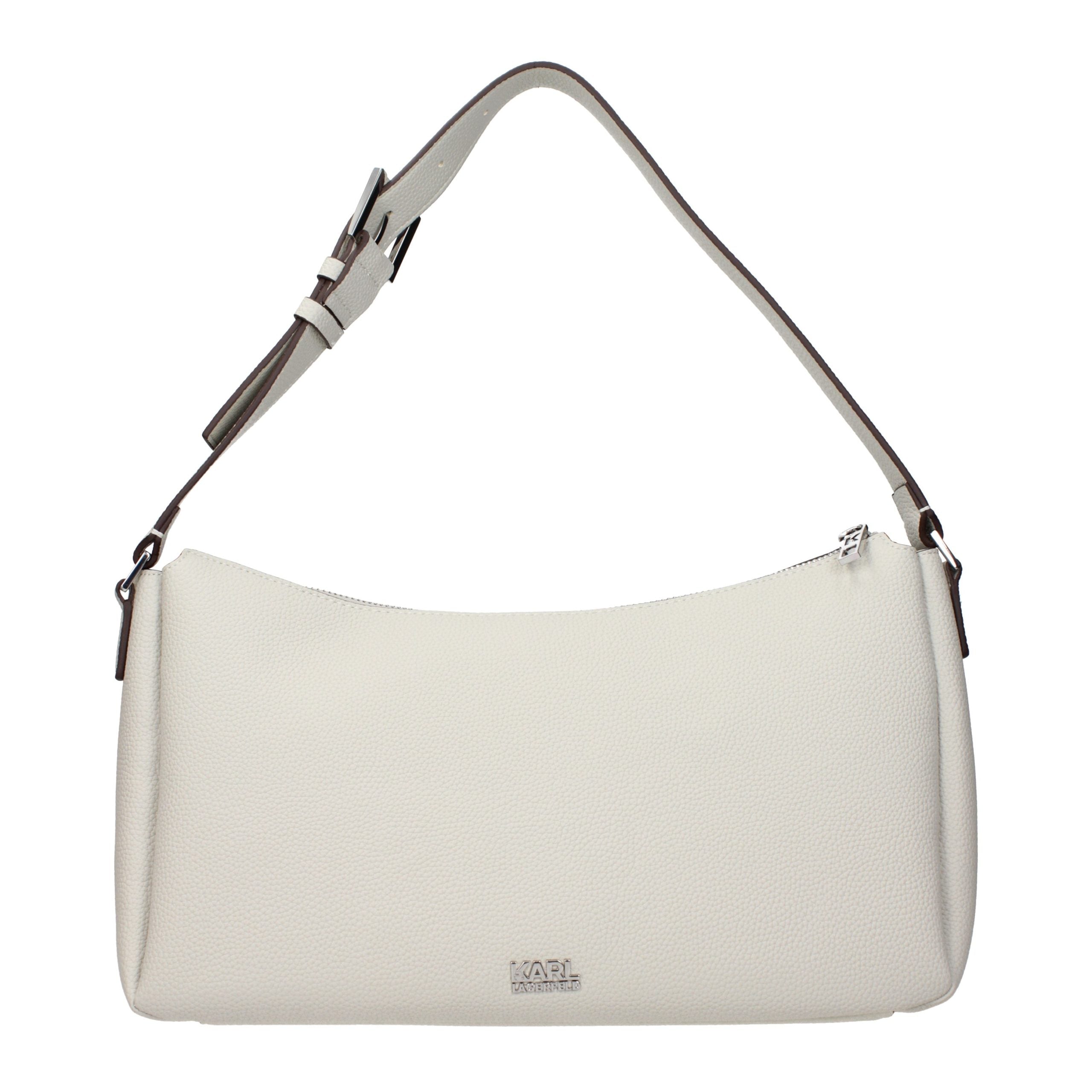 Gray Leather Shoulder Bag