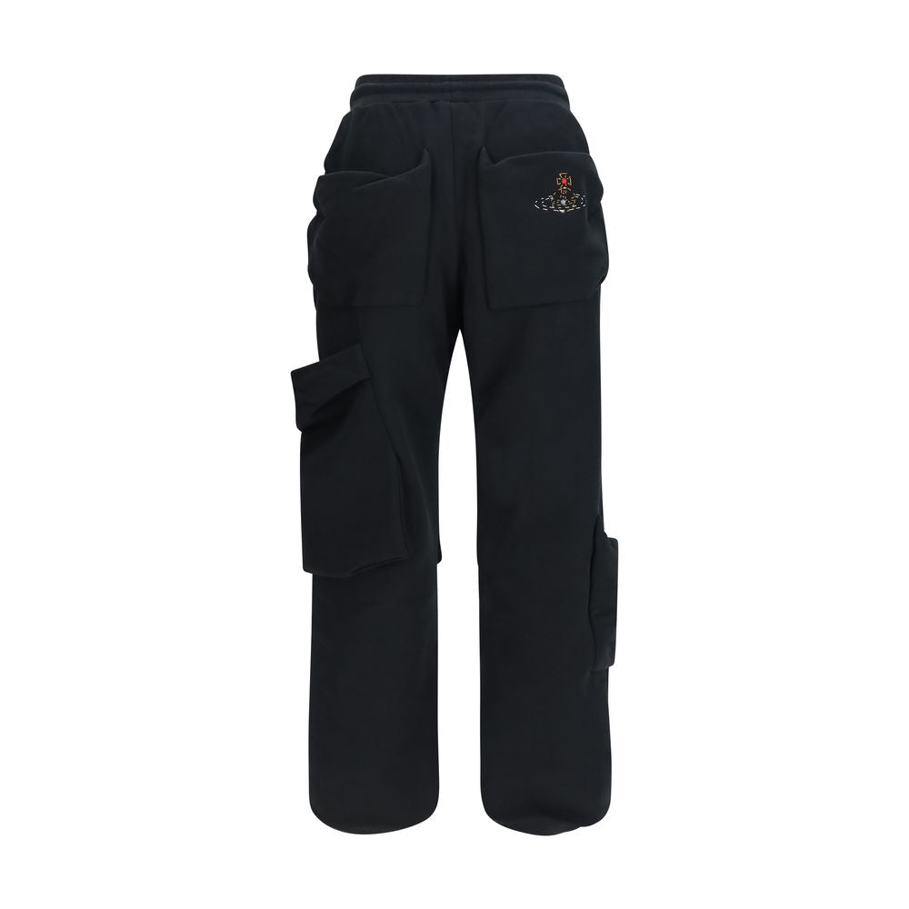 Black Cotton Athletic Pants