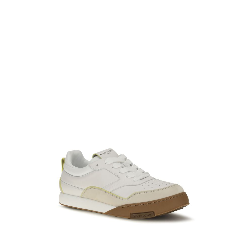 White Calf Leather Bos Taurus Low Top Sneakers
