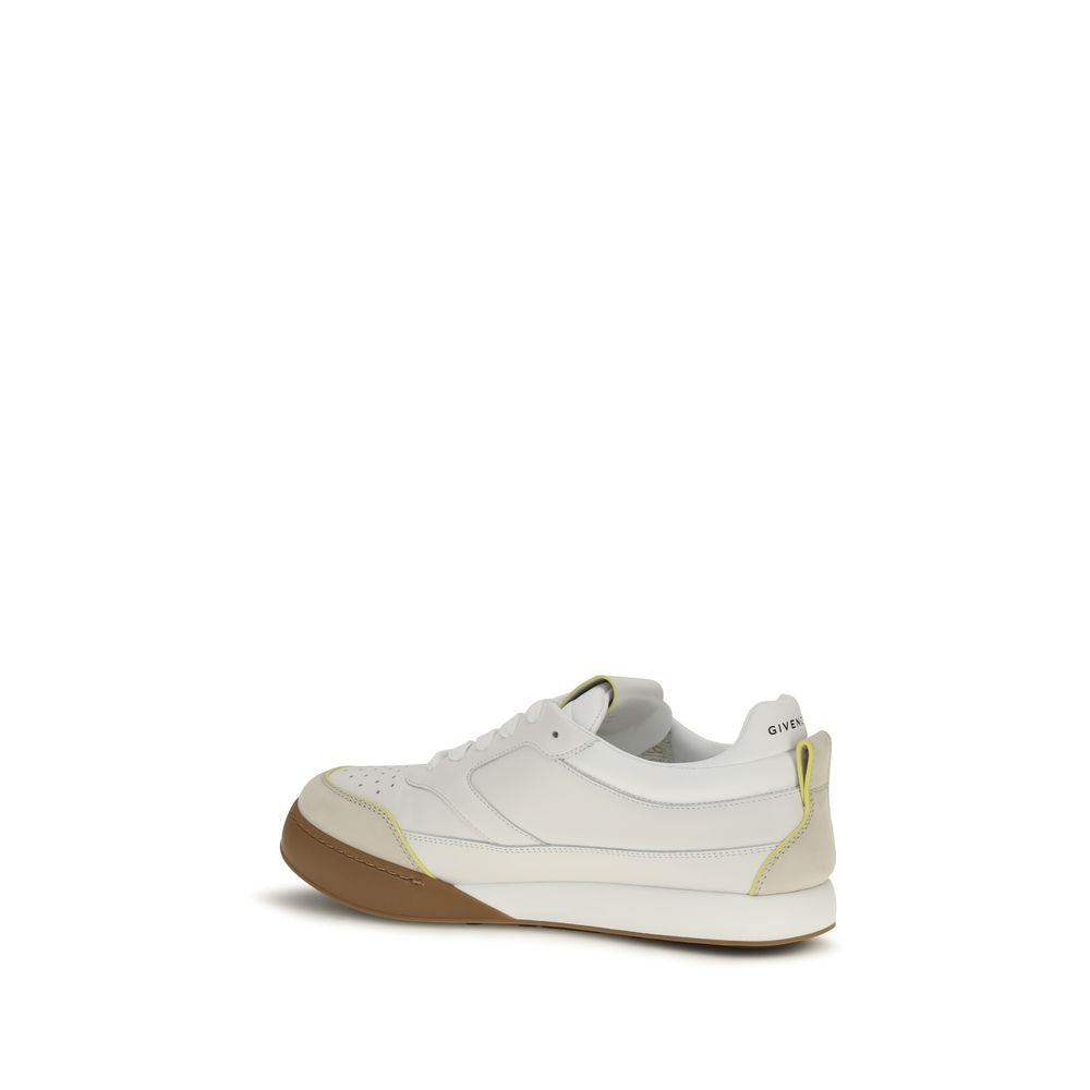 White Calf Leather Bos Taurus Low Top Sneakers