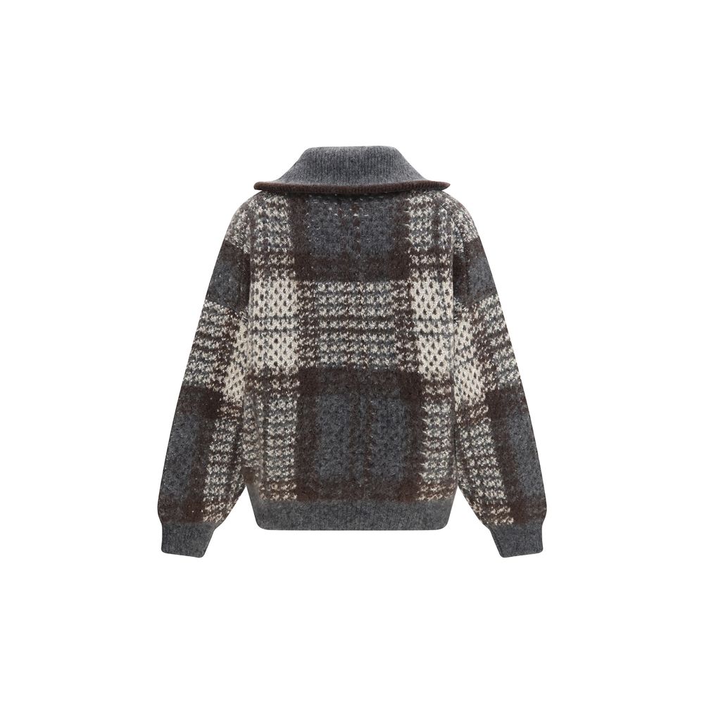 Gray Mohair Cardigan