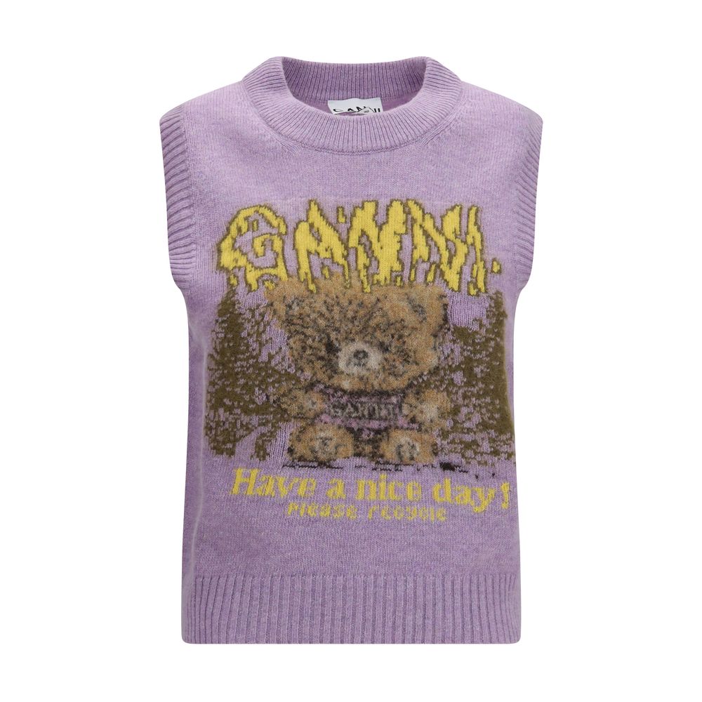 Gray Alpaca Vicugna Pacos Sleeveles Sweater