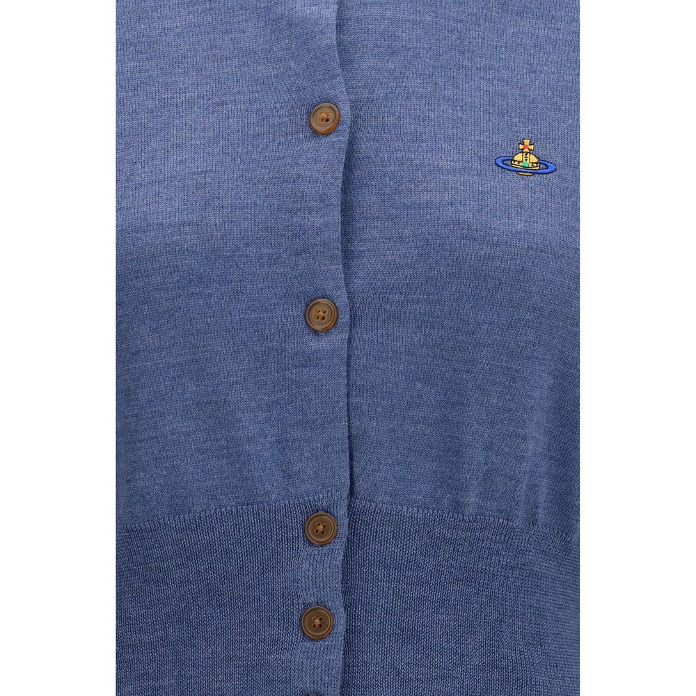 Blue Silk Cardigan