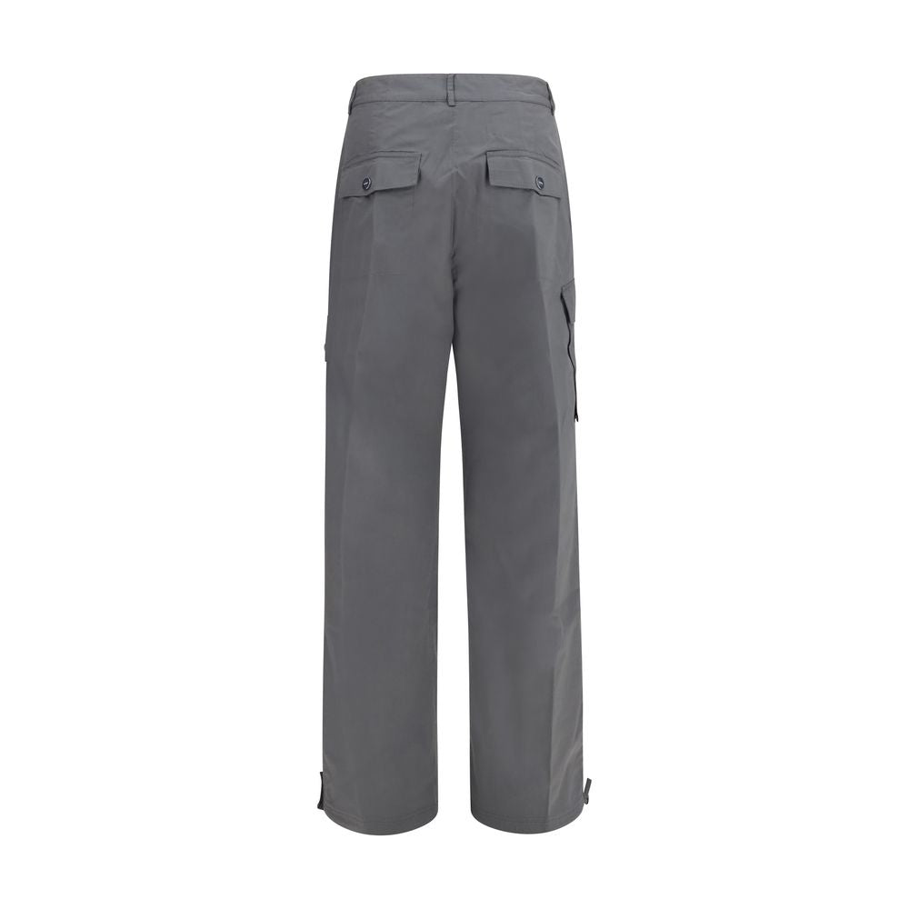 Gray Cotton Cargo Pants