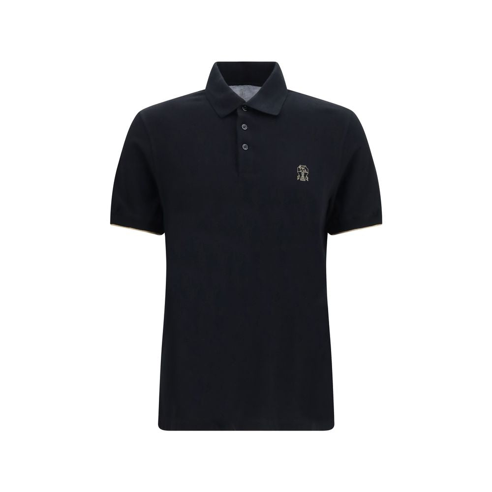 Black Cotton Polo Shirt