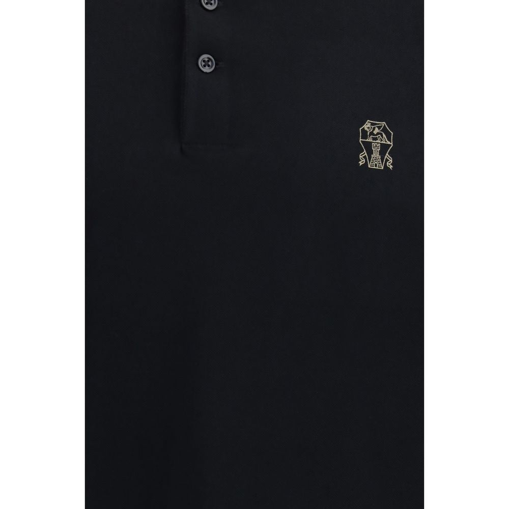 Black Cotton Polo Shirt