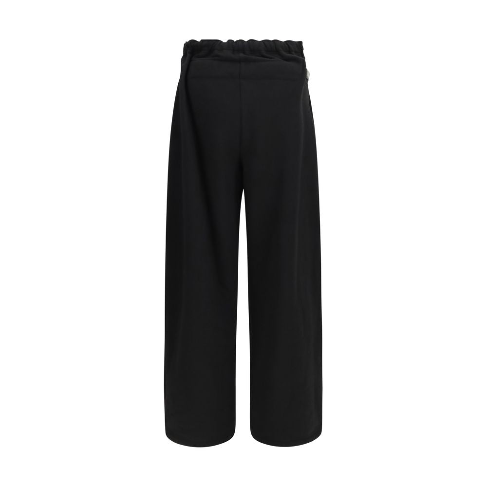 Black Cotton Casual Pants