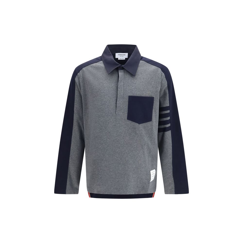 Gray Cotton Polo Shirt