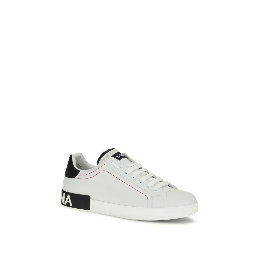 White Calf Leather Bos Taurus Low Top Sneakers