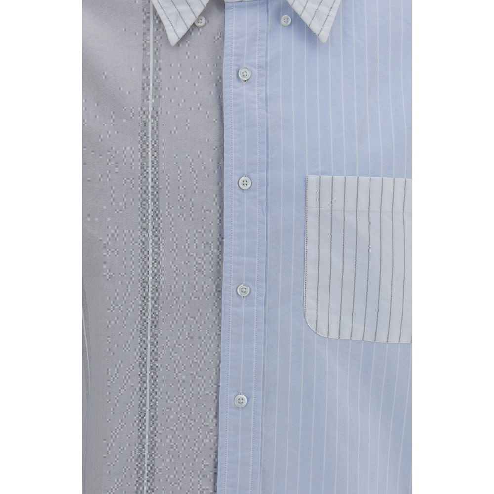 Blue Cotton Pattern Shirt