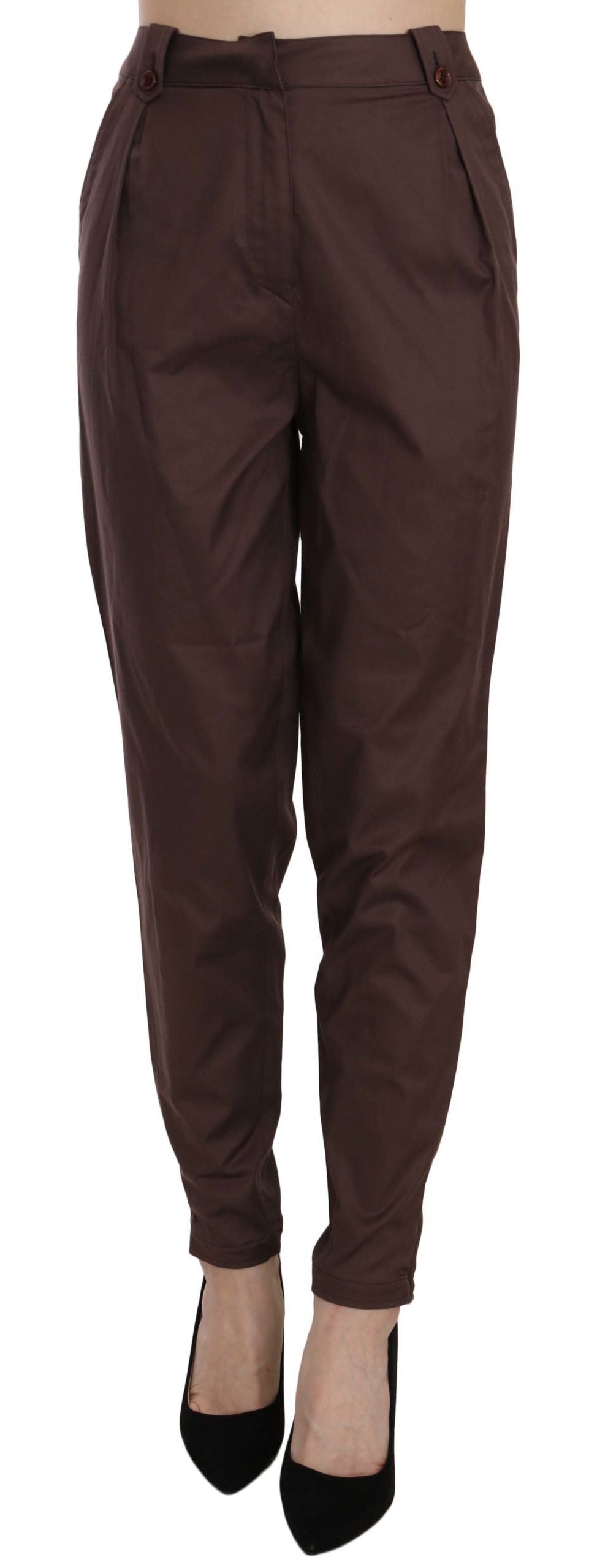High Waist Tapered Chic Formal Pants - ventzia