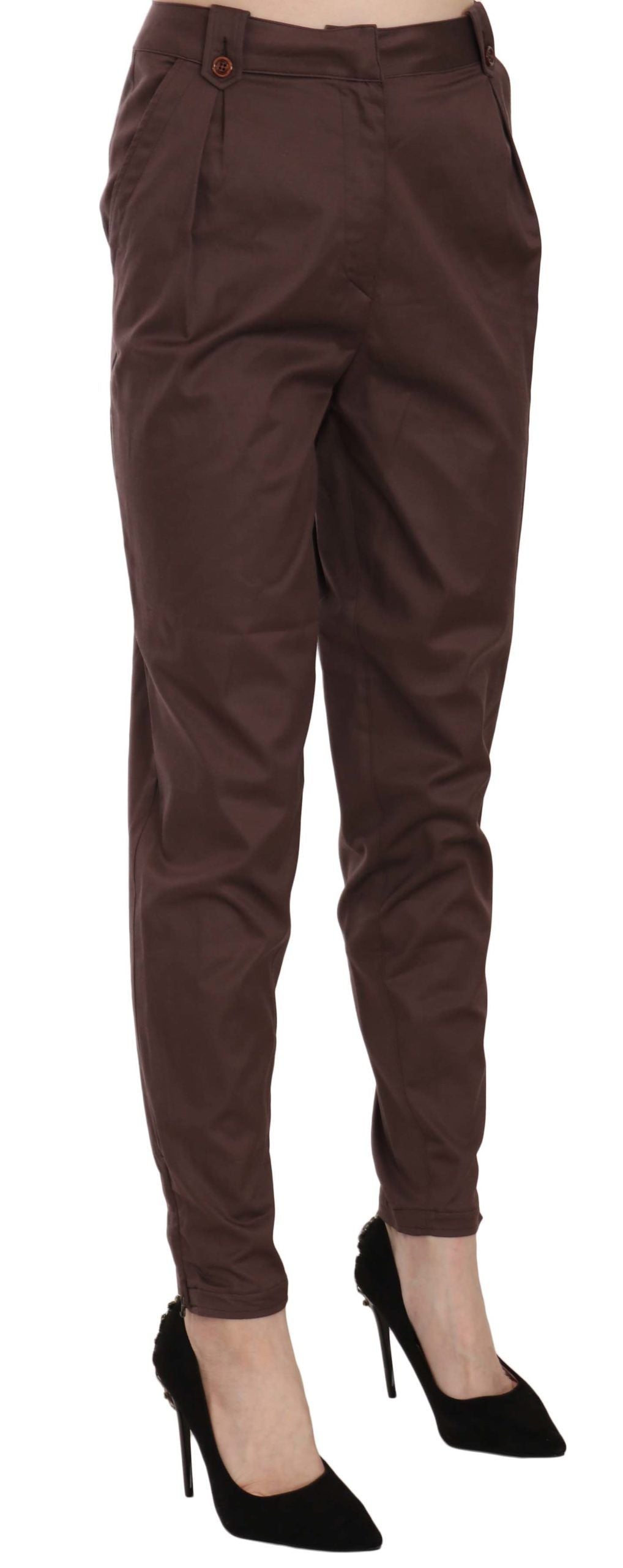 High Waist Tapered Chic Formal Pants - ventzia
