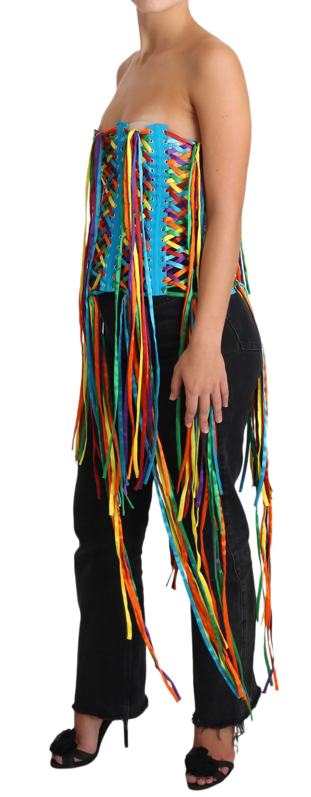 Multicolor Strapless Bustier Corset Top - ventzia