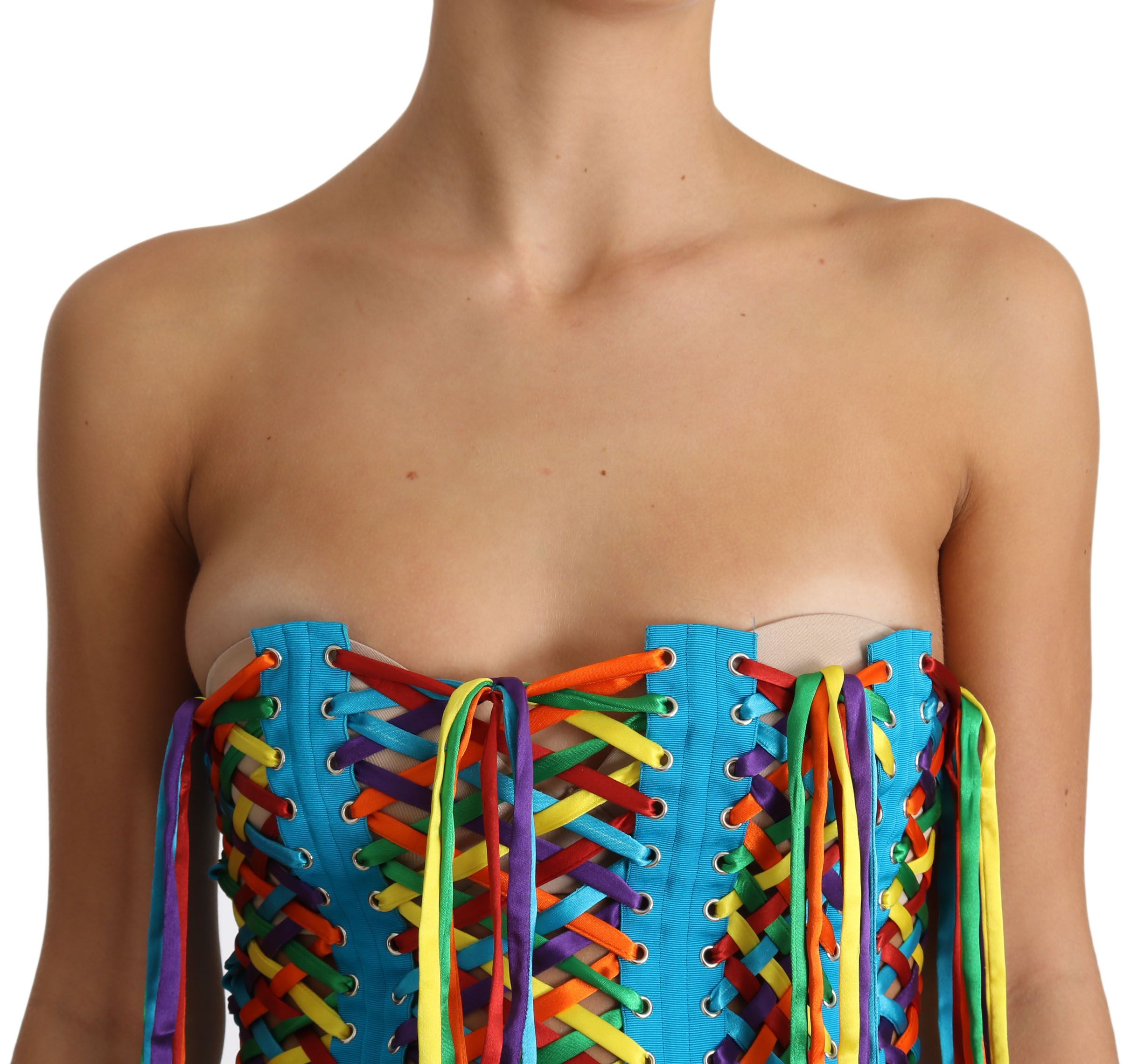 Multicolor Strapless Bustier Corset Top - ventzia