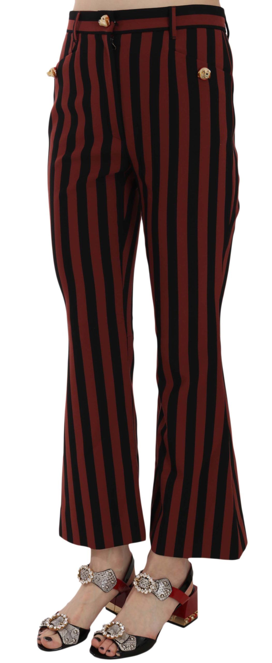 Elegant Cropped Flared Trousers - ventzia