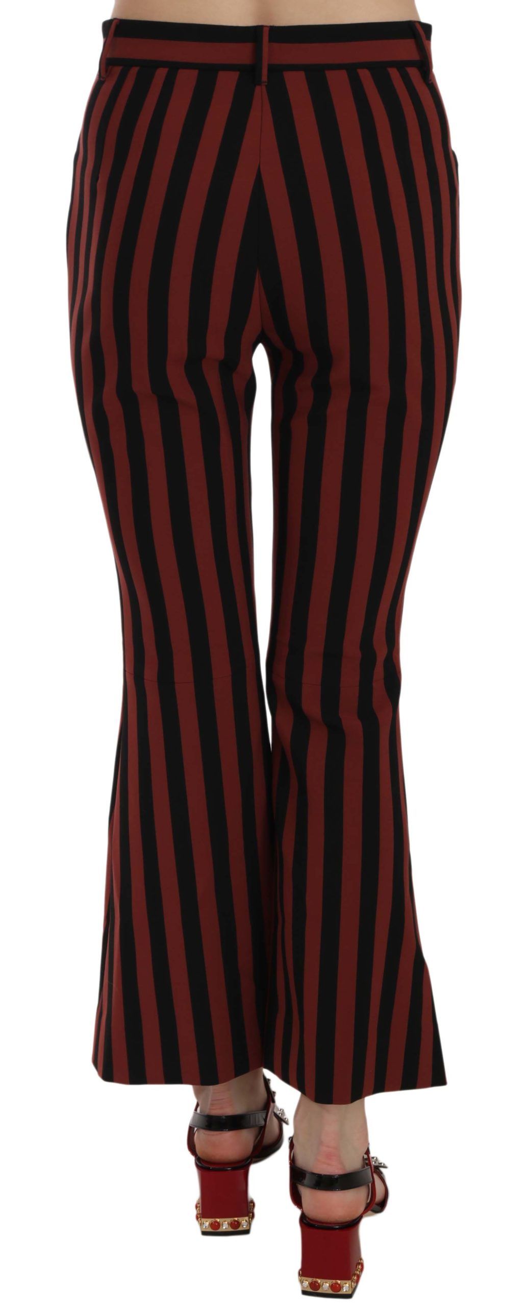 Elegant Cropped Flared Trousers - ventzia