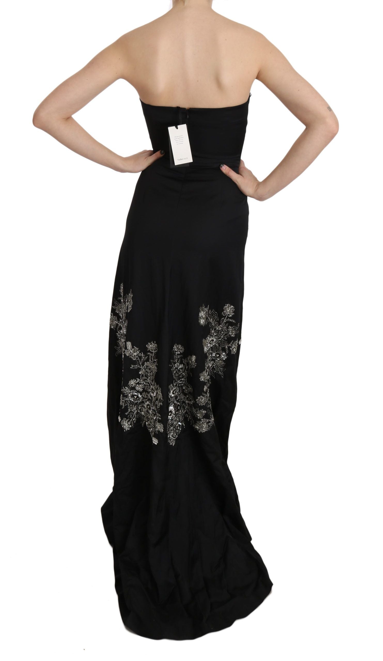 Enchanting Black Maxi Flare Dress - ventzia