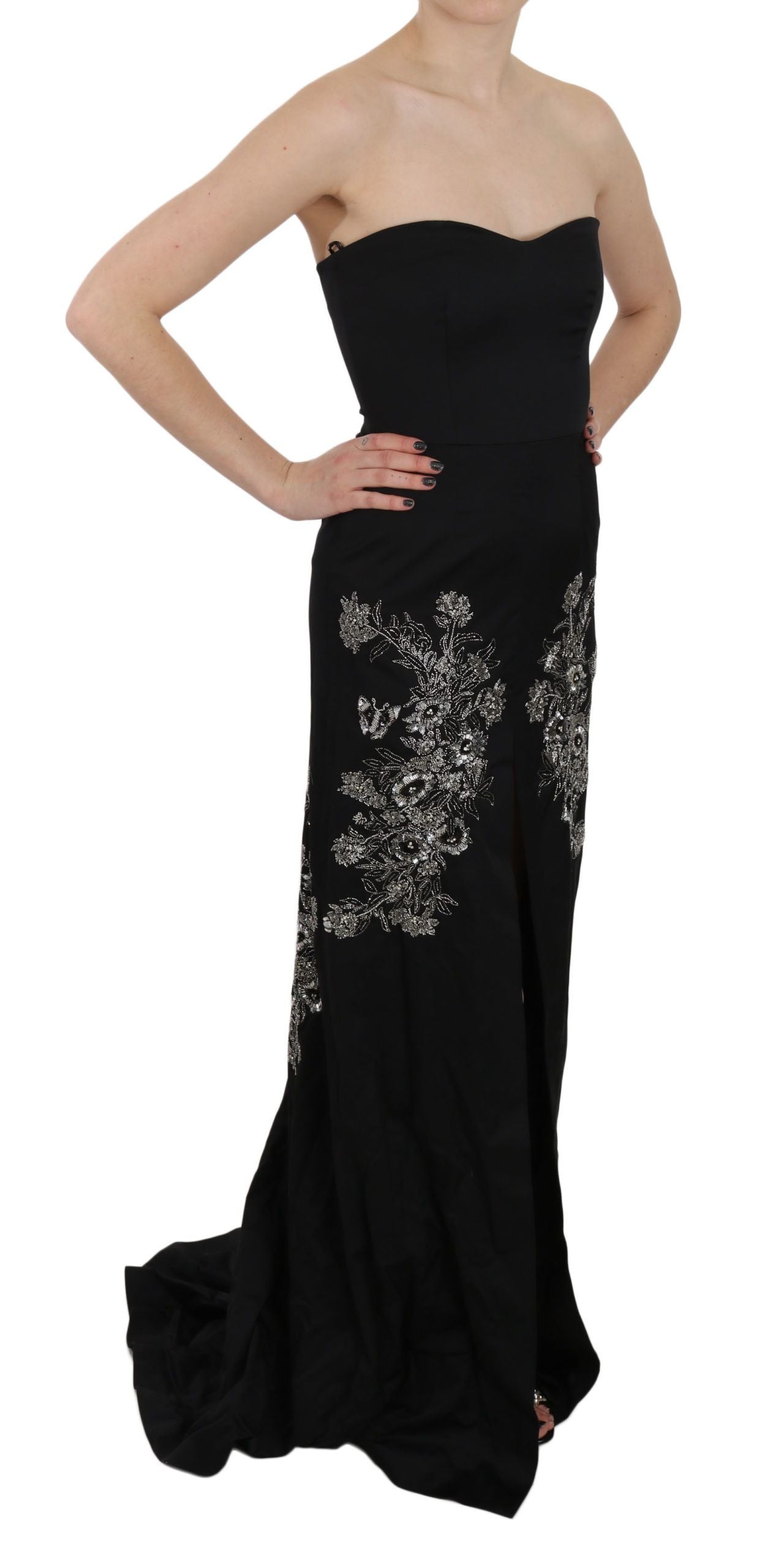Enchanting Black Maxi Flare Dress - ventzia