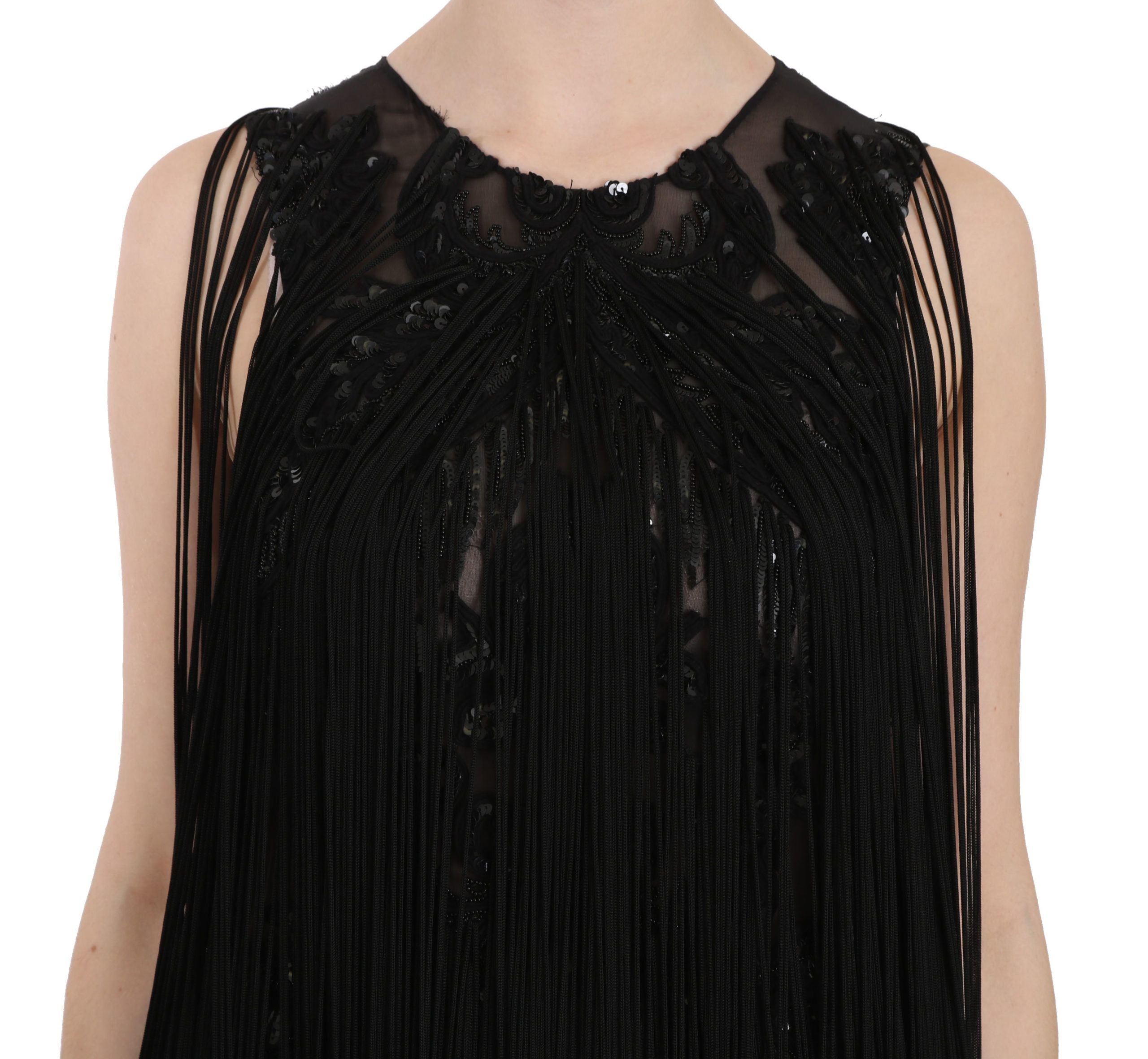 Sheer Sequined Maxi Elegance Dress - ventzia