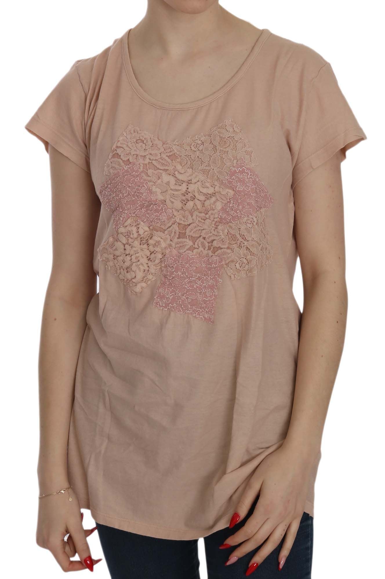 Elegant Cream Lace Round Neck Blouse - ventzia