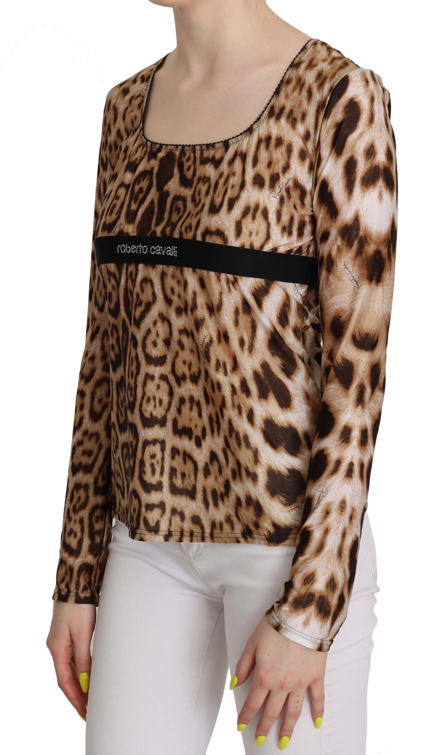 Elegant Leopard Long Sleeve Top - ventzia