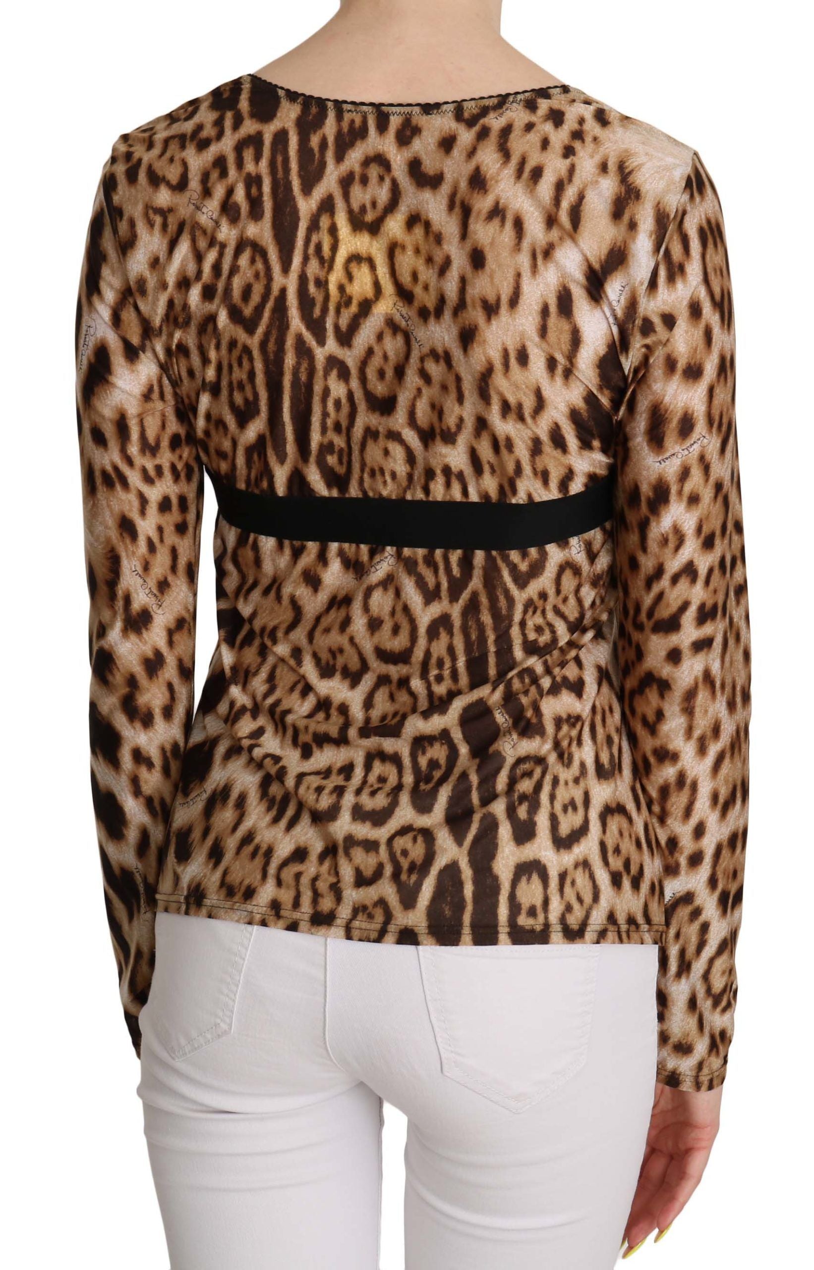 Elegant Leopard Long Sleeve Top - ventzia