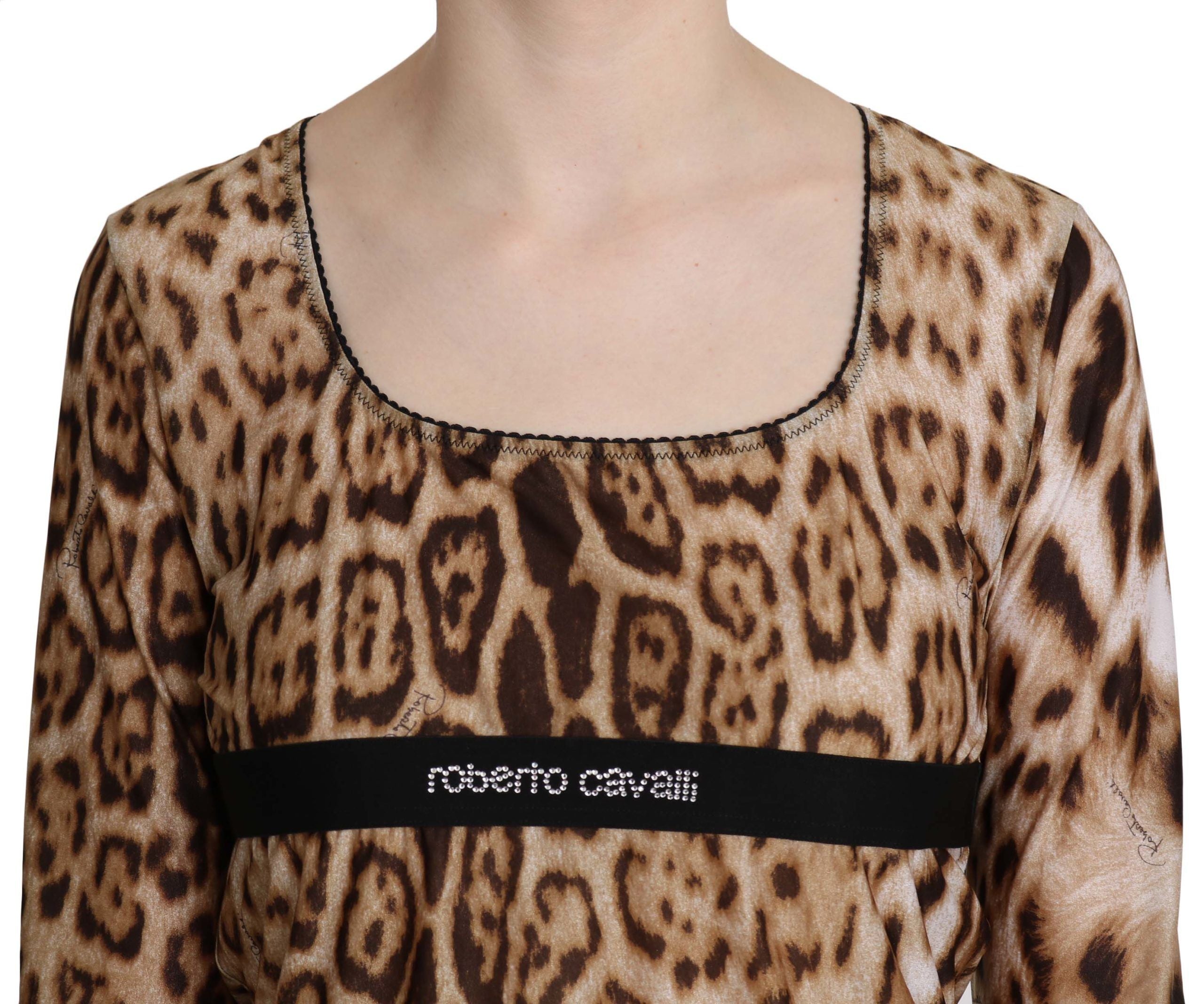 Elegant Leopard Long Sleeve Top - ventzia