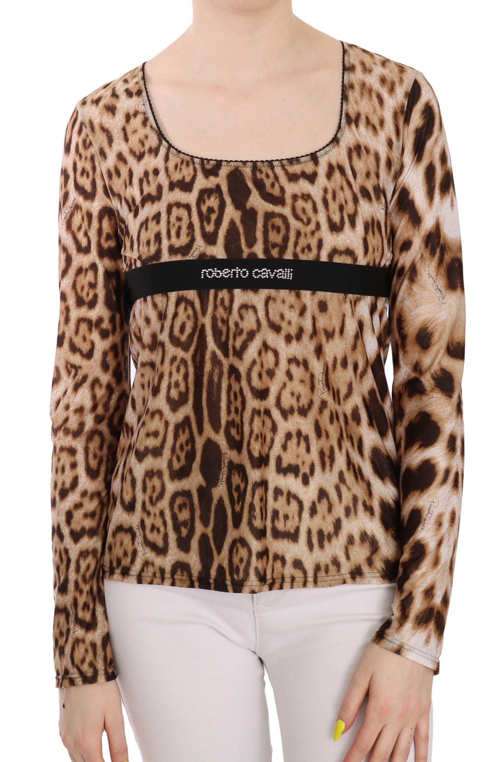 Elegant Leopard Long Sleeve Top - ventzia