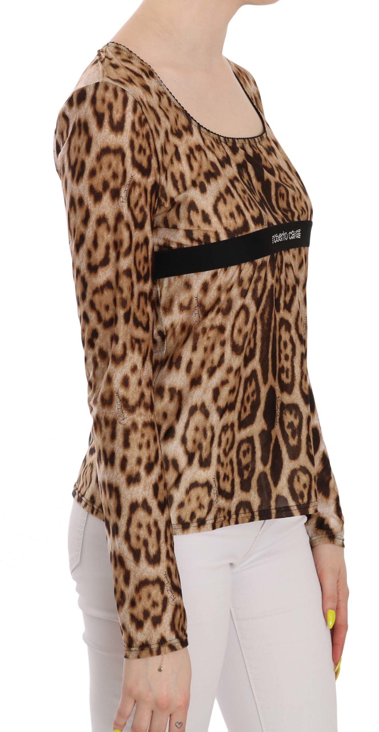 Elegant Leopard Long Sleeve Top - ventzia