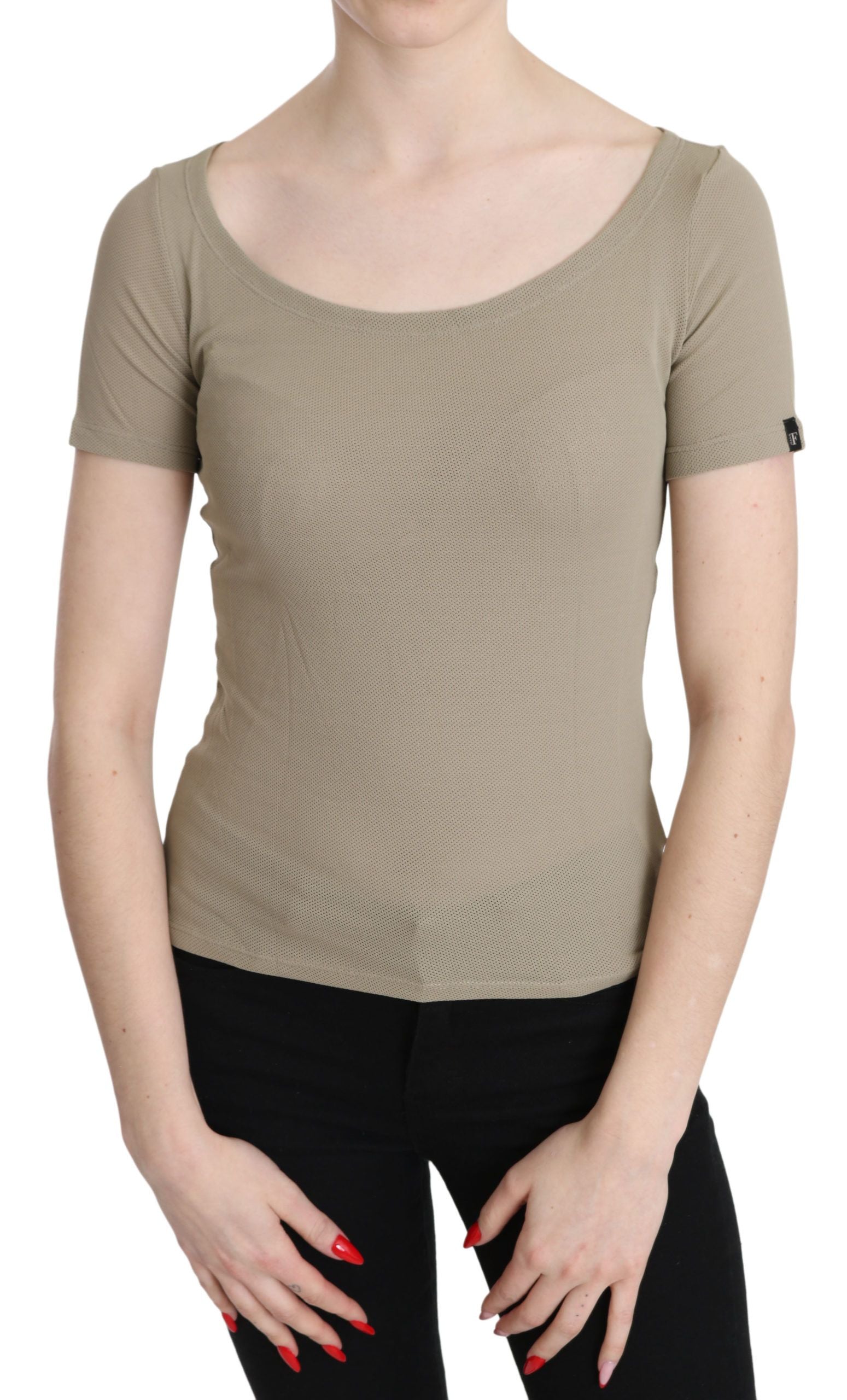 Chic Gray Nylon Tank Top with Designer Flair - ventzia