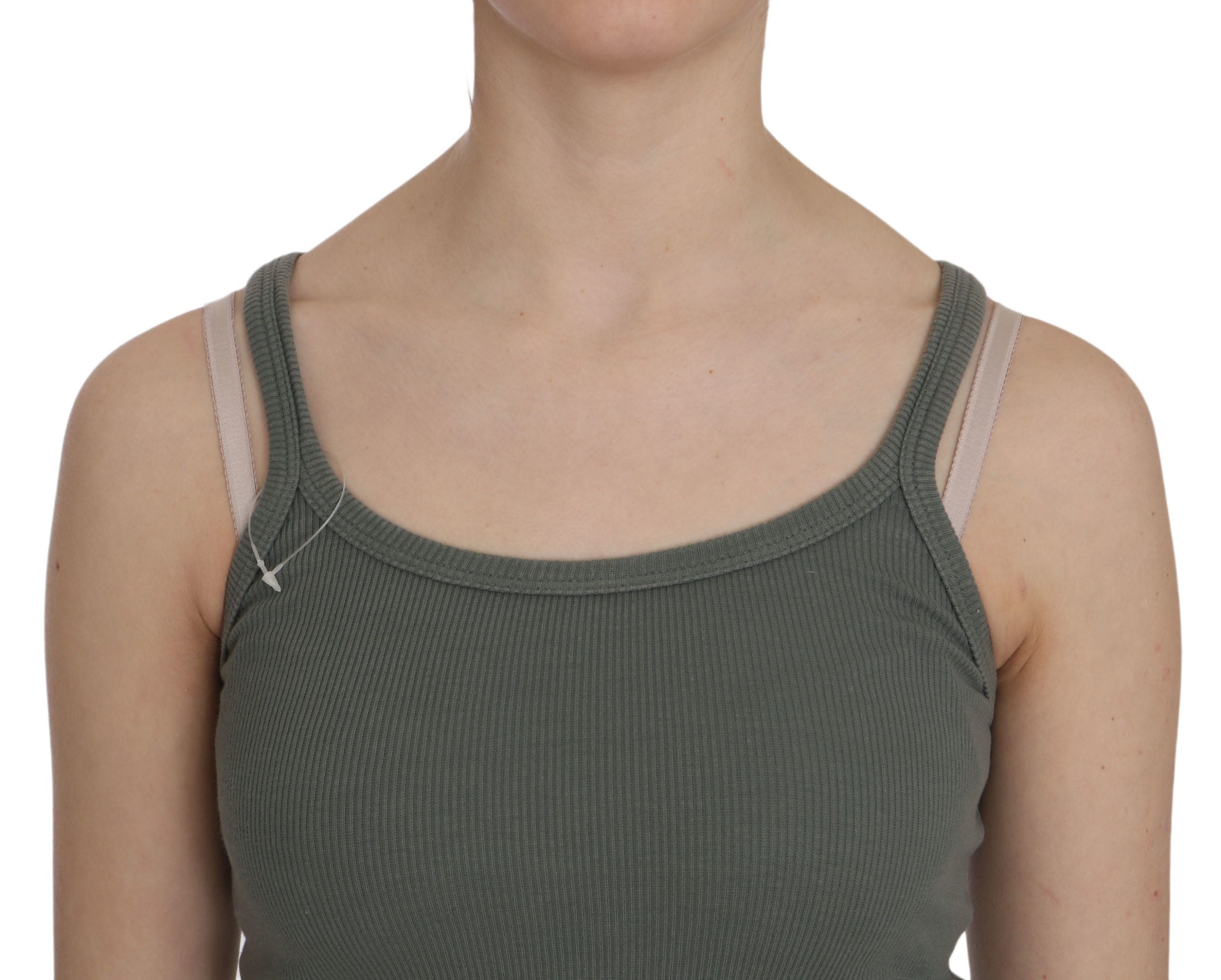 Chic Green Spaghetti Strap Casual Tank Top - ventzia