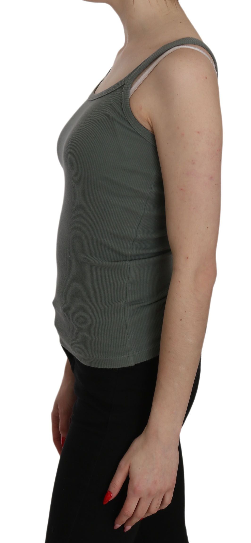 Chic Green Spaghetti Strap Casual Tank Top - ventzia