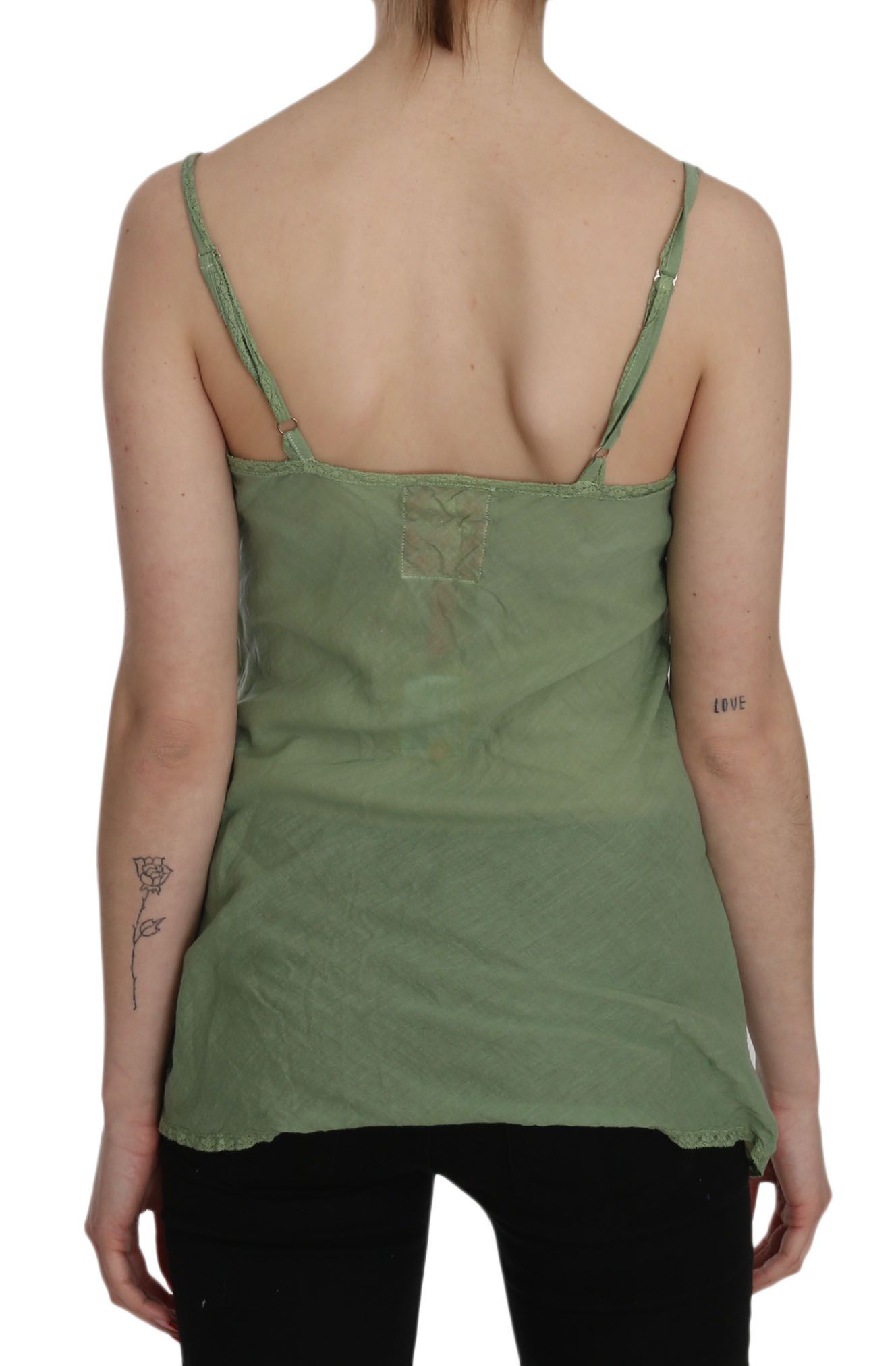Emerald Silk Spaghetti Strap Tank Top - ventzia