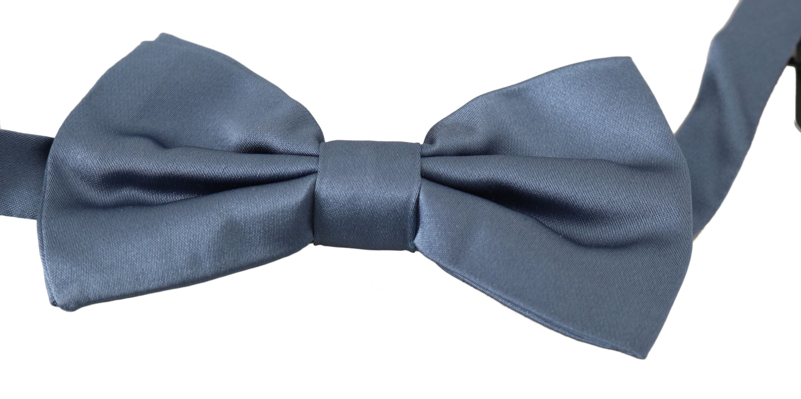 Elegant Blue Silk Bow Tie - ventzia