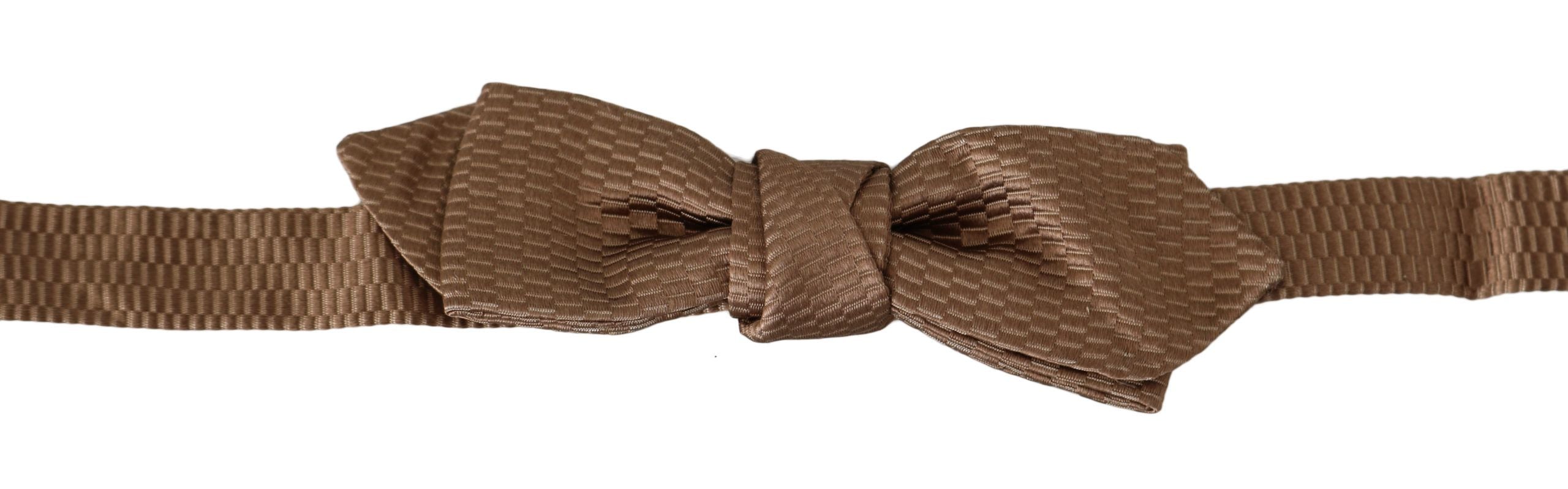 Elegant Brown Gold Bow Tie - ventzia