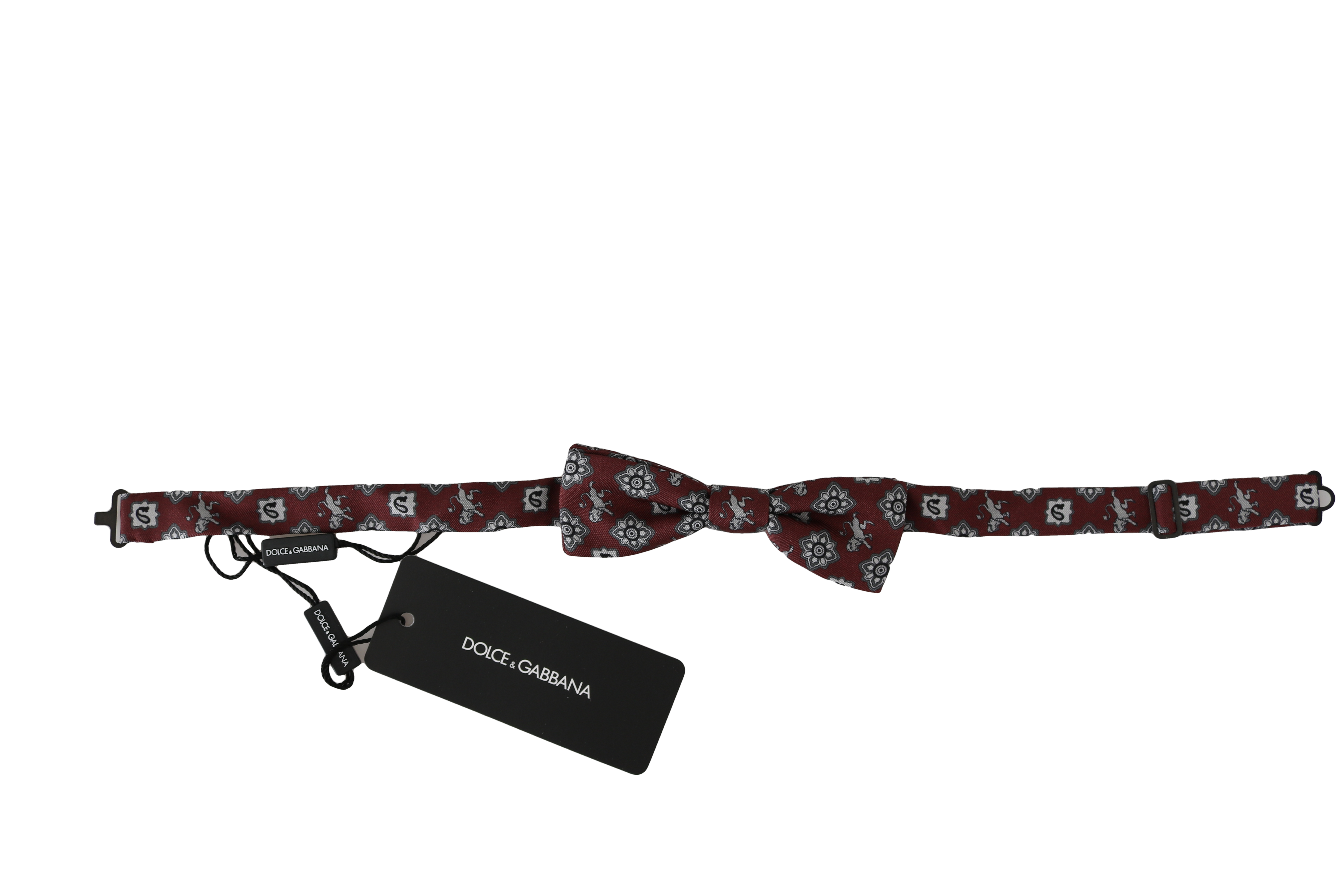 Elegant Bordeaux Silk Bow Tie - ventzia