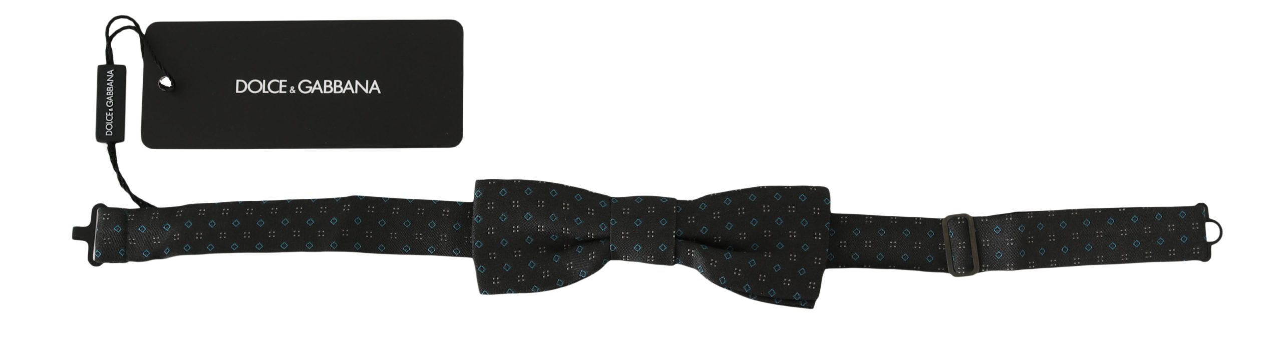 Elegant Gray Silk Patterned Bow Tie - ventzia