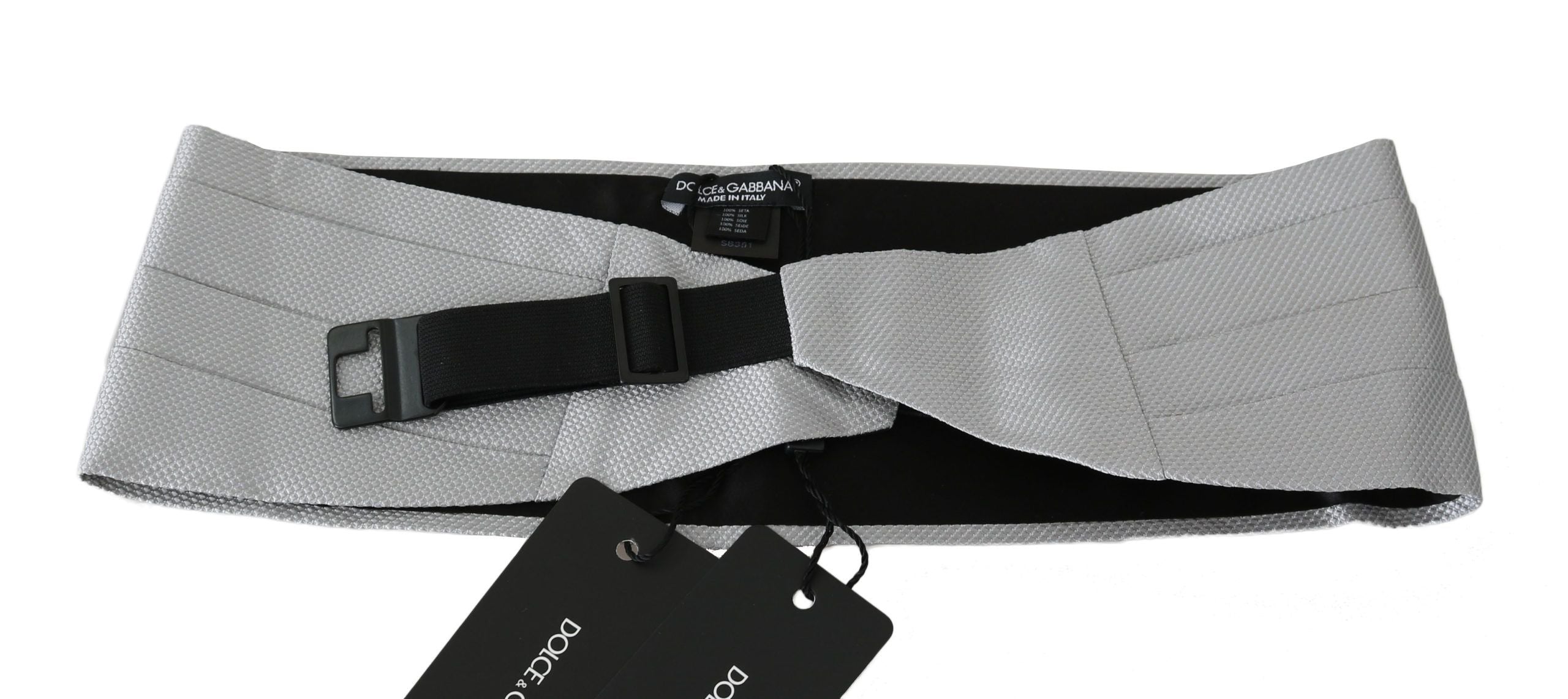 Elegant Silk Gray Cummerbund - ventzia
